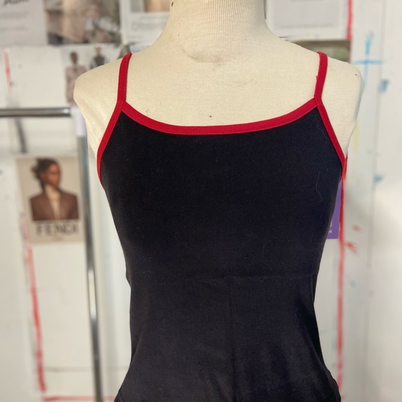 Camisole 100% cotton avec les bretelles rouge vif - Picture 2 of 3